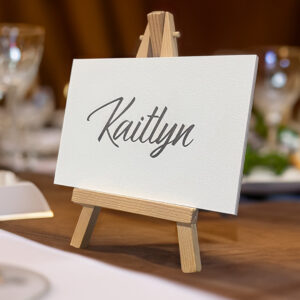 Wooden Place Name With Easel