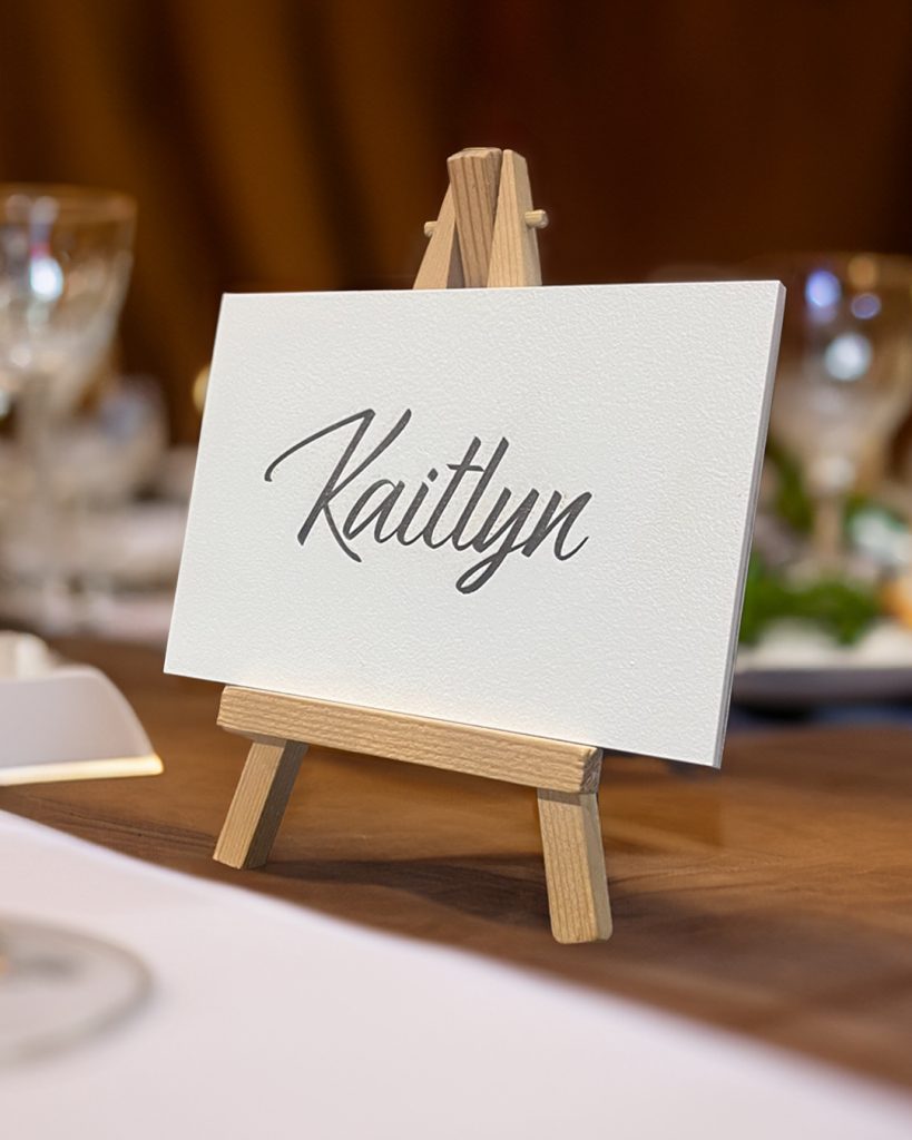 Wooden Place Name With Easel